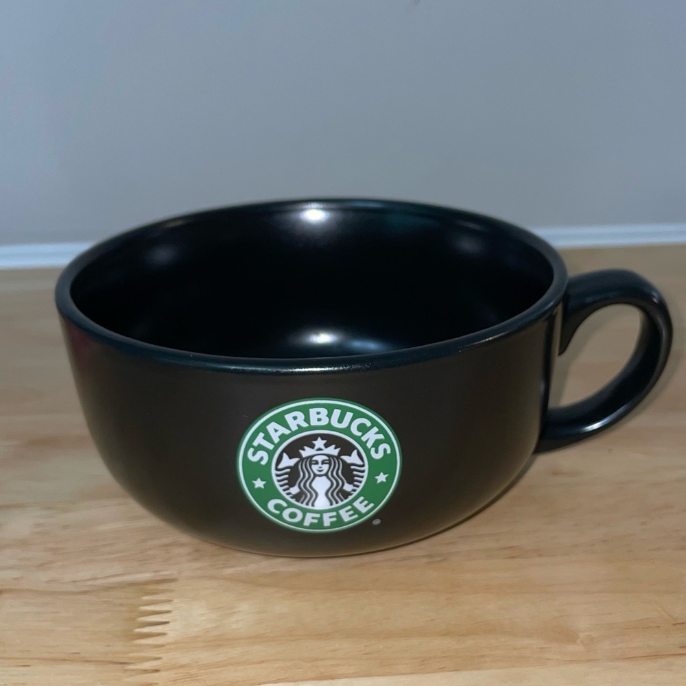 Starbucks Soup Mug Black Mermaid Coffee Cup